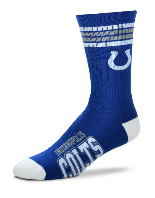 Indianapolis Colts For Bare Feet Adult Blue Deuce Sock