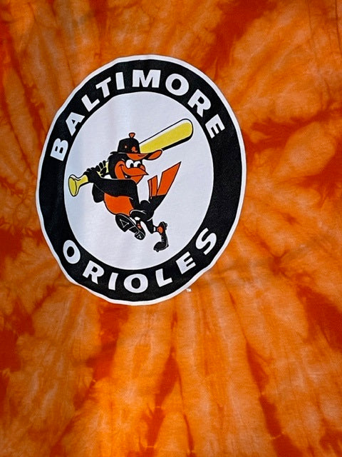 Baltimore Orioles Stitches Cooperstown Tie Dye T-Shirt Orange