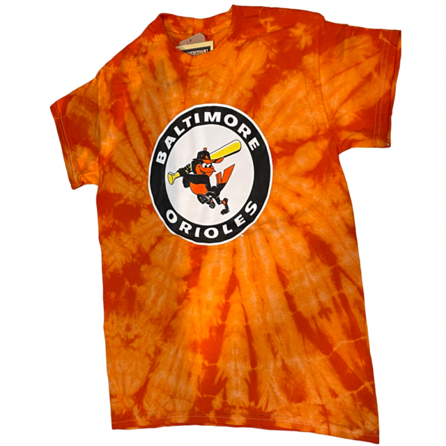 Baltimore Orioles Stitches Cooperstown Tie Dye T-Shirt Orange