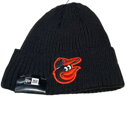Baltimore Orioles New Era Core Classic Cuff Knit Hat- Black