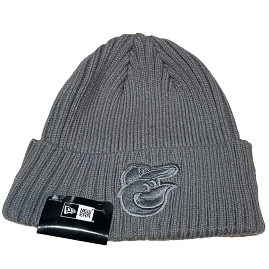 Baltimore Orioles New Era Core Classic Cuff Knit Hat- Gray