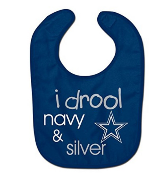 Dallas Cowboys Wincraft Infant I Drool Navy and Silver All Pro Bib