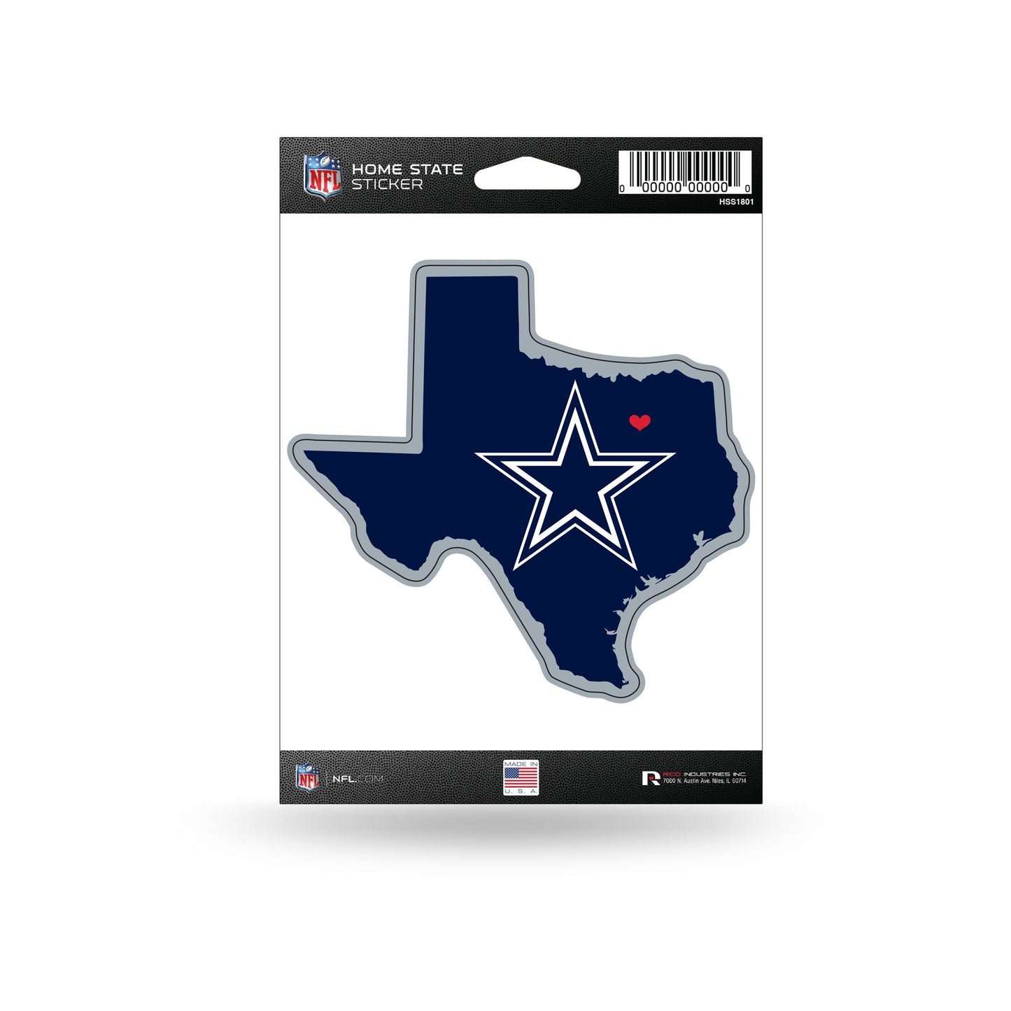 Dallas Cowboys Rico Home State Decal