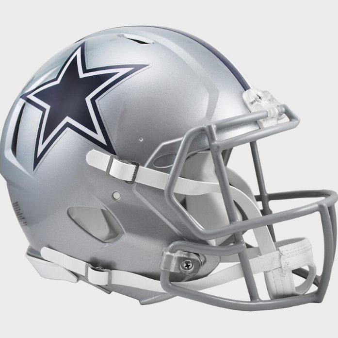 Dallas Cowboys Riddell Silver Mini Speed Replica Helmets