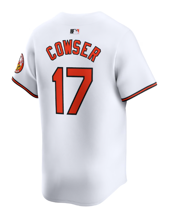 Baltimore Orioles Nike #17 Colton Cowser Home Limited Mens Jersey - White