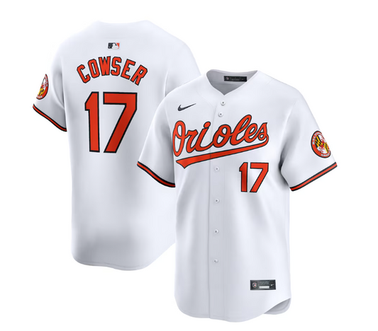 Baltimore Orioles Nike #17 Colton Cowser Home Limited Mens Jersey - White