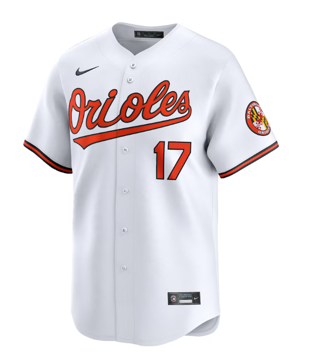 Baltimore Orioles Nike #17 Colton Cowser Home Limited Mens Jersey - White