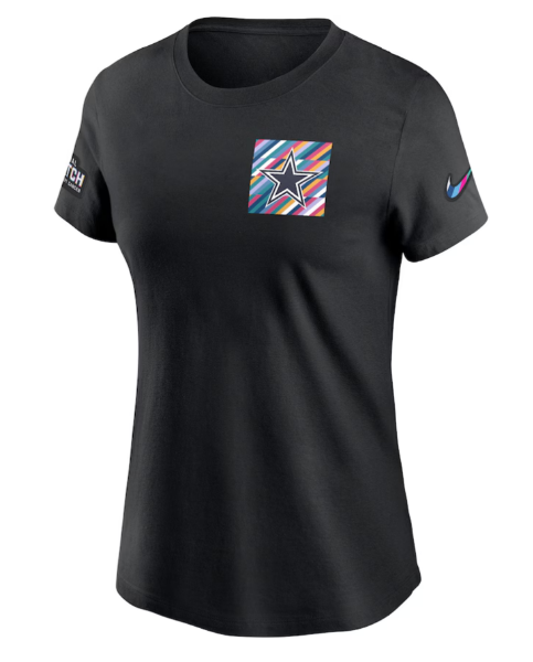 Dallas Cowboys Nike Women's Crucial Catch Team Performance T-Shirt - Black