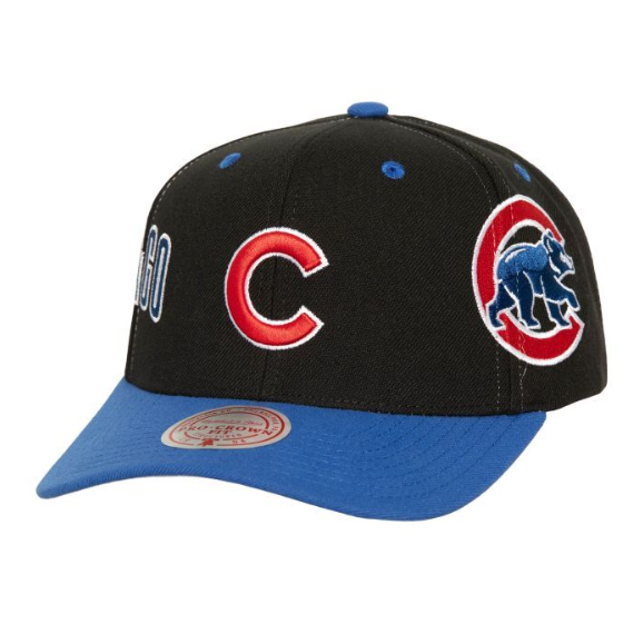 Chicago Cubs Mitchell & Ness Over Bite Pro Crown Snapback Hat