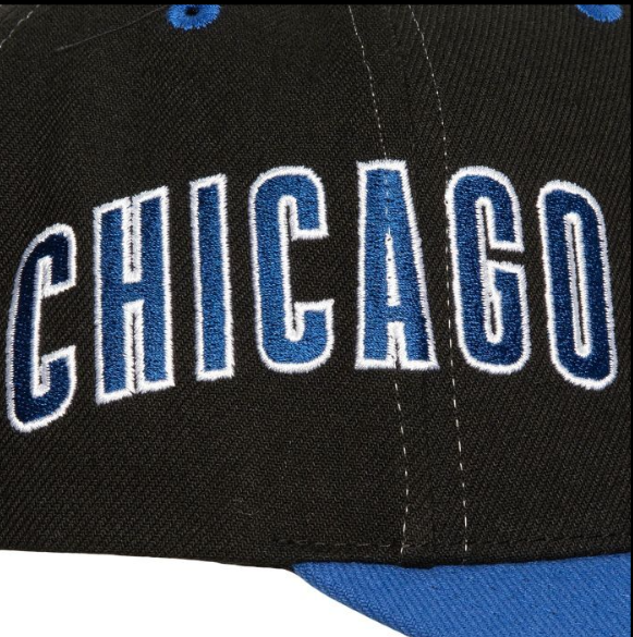 Chicago Cubs Mitchell & Ness Over Bite Pro Crown Snapback Hat