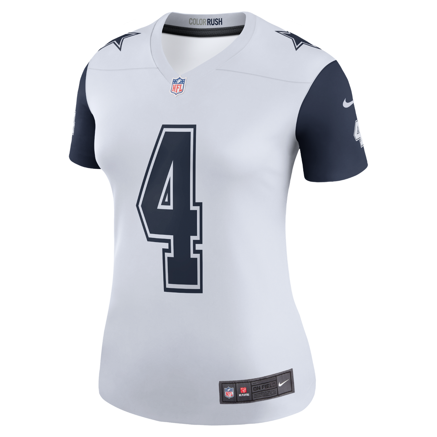 Dallas Cowboys Nike #4 Dak Prescott Women's  Legend Color Rush White Jersey