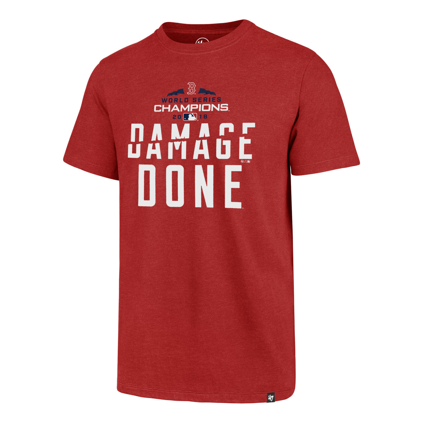 Boston Red Sox Damage Done World Series Champions Men's T-shirts - Red