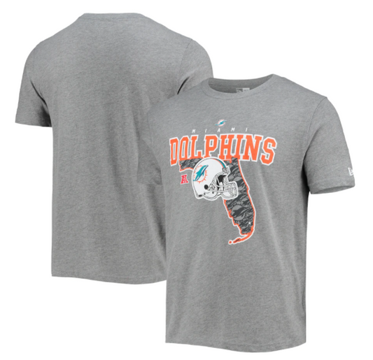 Miami Dolphins New Era State Pride T-Shirt - Gray