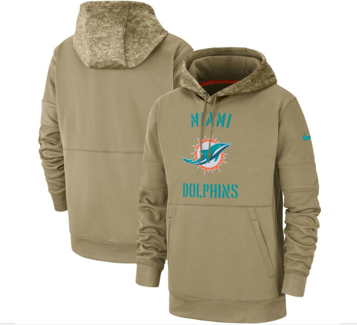 Miami Dolphins Nike Salute To Service Tan/Camo Hoodie