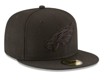 Philadelphia Eagles Black On Black 59Fifty Fitted Hat