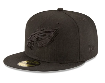 Philadelphia Eagles Black On Black 59Fifty Fitted Hat