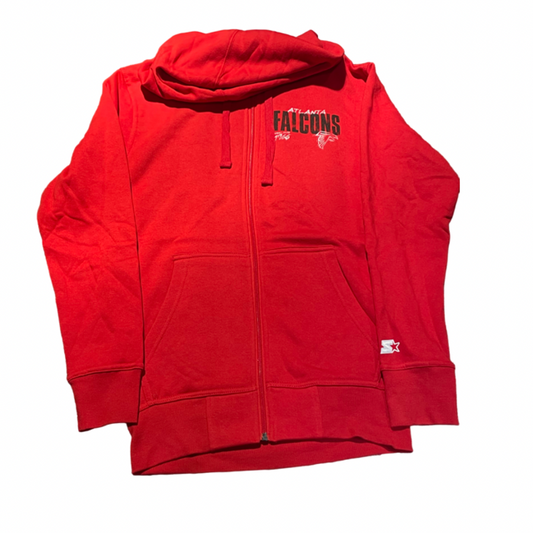 Atlanta Falcons Starter Between the Pylons Full Zip Hoodie-Red