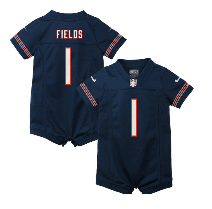 Chicago Bears Nike #1 Justin Feilds Infant Jersey Romper- Blue