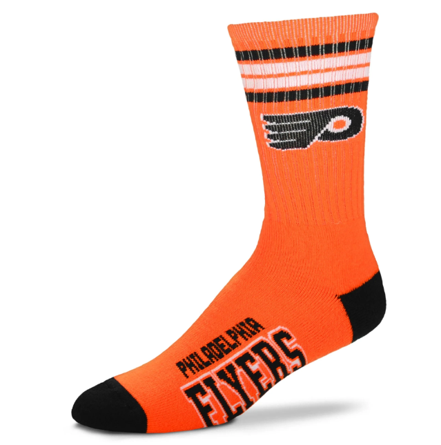 Philadelphia Flyers For Bare Feet Adult Orange Deuce Sock