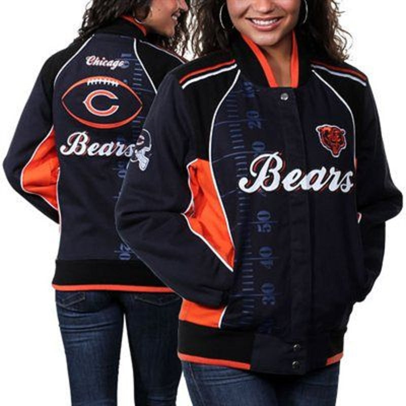 Chicago Bears Women's Franchise Cotton Twill Jacket - Blue