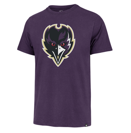 Blatimore Ravens '47 Brand Arch Franklin Front Facing Bird T-Shirt Purple