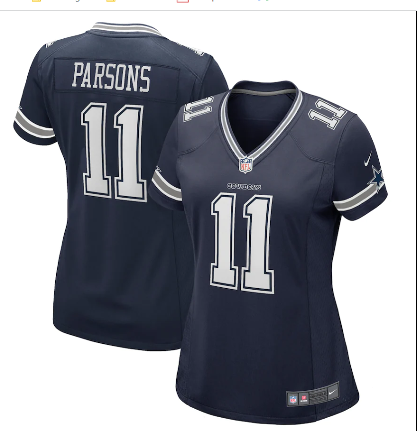 Dallas Cowboys Nike Womens #11 Micah Parson Game Blue Jersey