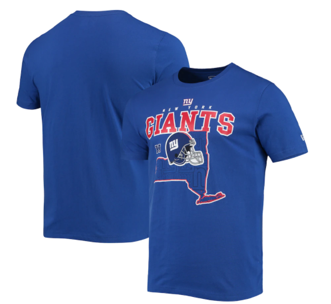 New York Giants New Era State Pride T-Shirt - Blue