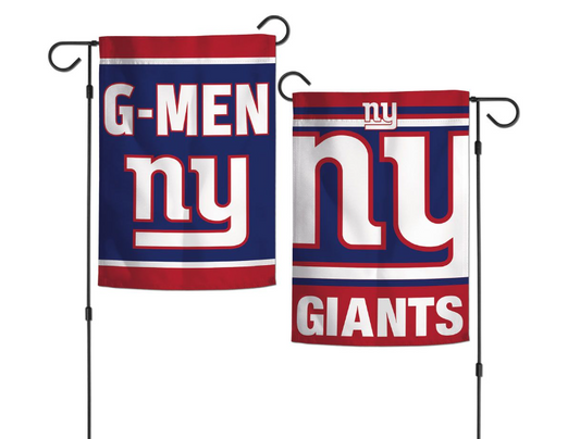 New York Giants Wincraft Classic Slogan 2 Sided Garden Flag  12.5" X 18