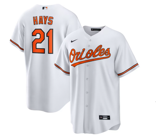 Baltimore Orioles Youth Austin Hays #21 Home White Jersey