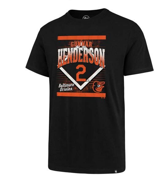 Baltimore Orioles '47 Brand Gunnar Henderson Super Rival Player Men's T-shirts