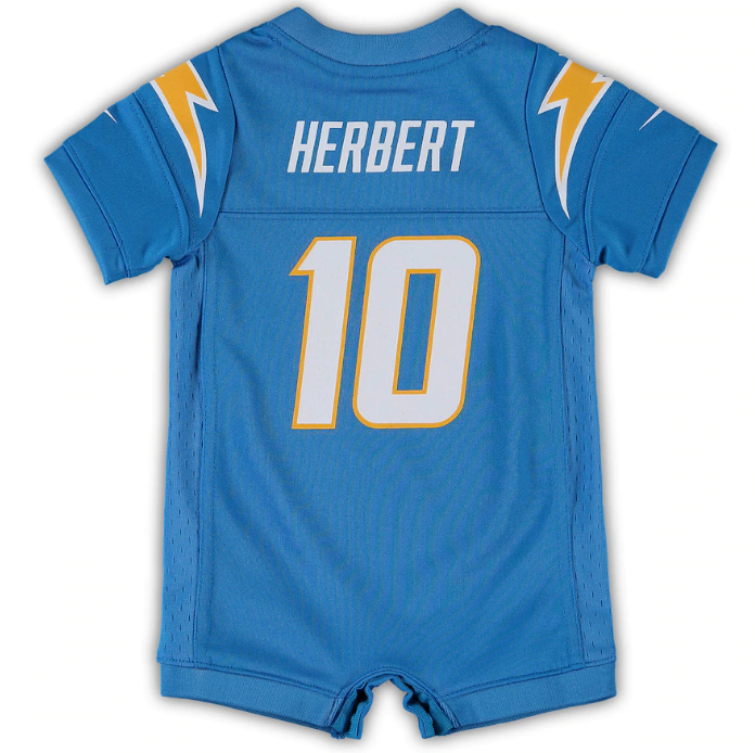 Los Angeles Chargers Nike # 10 Justin Herbert Infant Jersey Romper