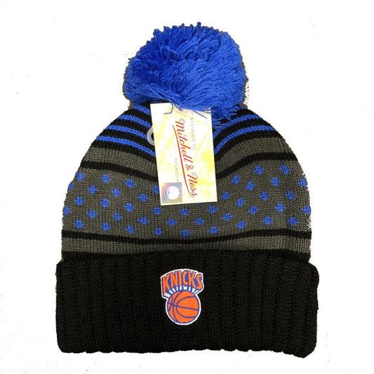 New York Knicks Mitchell & Nes Highland 2.0 Pom Knit Hat
