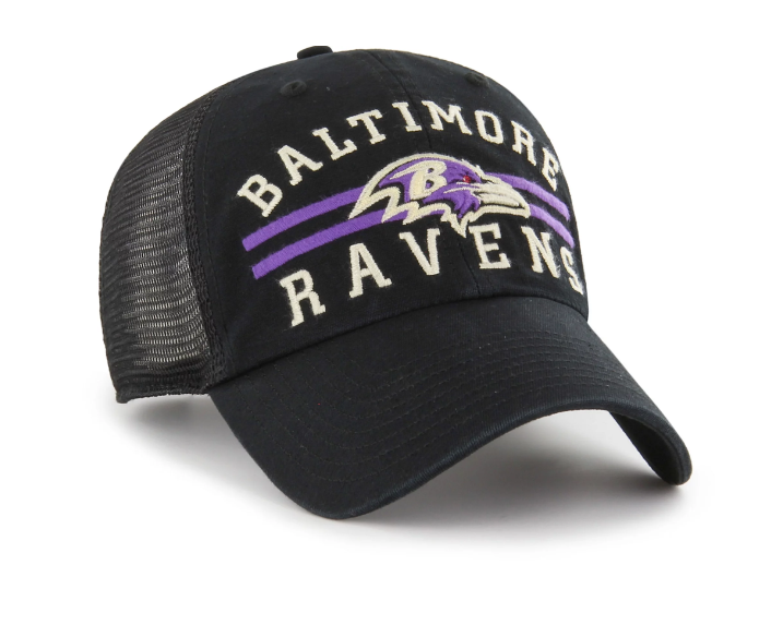 Baltimore Ravens '47 Brand Highpoint  Mesh Trucker Clean Up Hat