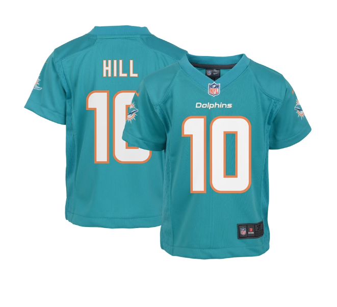 Miami Dolphins #10 Tyreek Hill Toddler Nike Game Jersey - Aqua