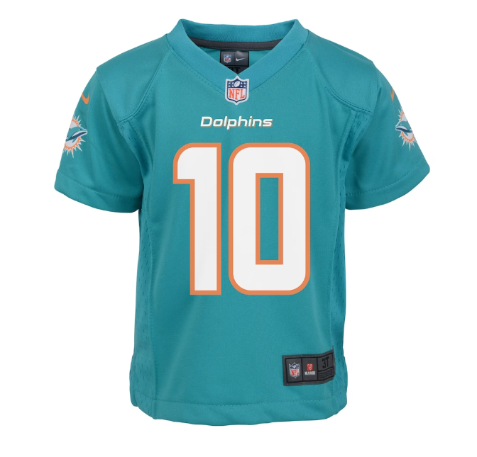 Miami Dolphins #10 Tyreek Hill Toddler Nike Game Jersey - Aqua