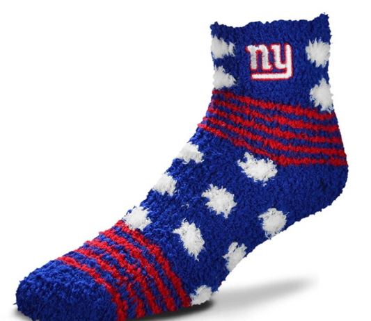 New York Giants For Bare Feer Home Gaiter Women's Fleece Socks OSFM