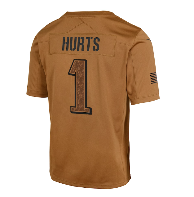 Philadelphia Eagles Nike Youth #1 Jalen Hurts Salute to Service Jersey