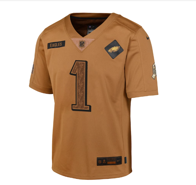 Philadelphia Eagles Nike Youth #1 Jalen Hurts Salute to Service Jersey