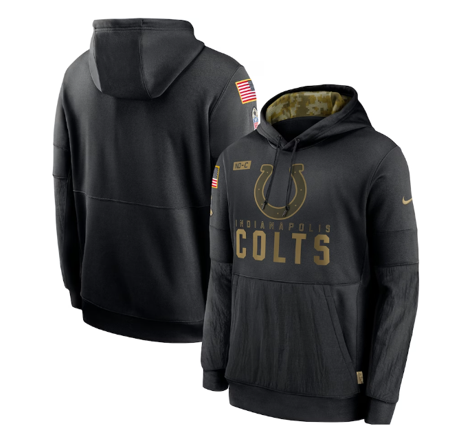 Indianapolis Colts Nike Salute to Service Sideline Performance Hoodie- Black