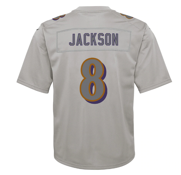 Baltimore Ravens Nike Youth #8 Lamar Jackson Game Jersey- Atmosphere