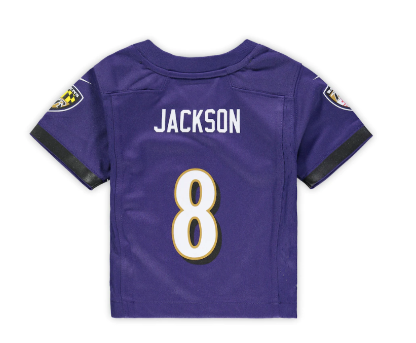 Baltimore Ravens Nike # 8 Lamar Jackson Infant Game Jersey- Purple