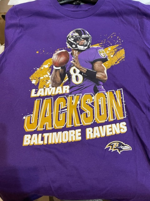 Baltimore Ravens Outerstuff  Lamar Jackson Youth Player Max T-shirt