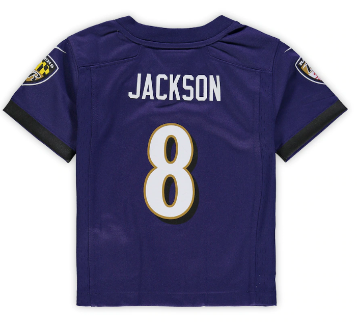 Baltimore Ravens Nike #8 Lamar Jackerson Toddler Nike Game Jersey- Purple