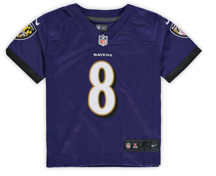 Baltimore Ravens Nike #8 Lamar Jackerson Toddler Nike Game Jersey- Purple