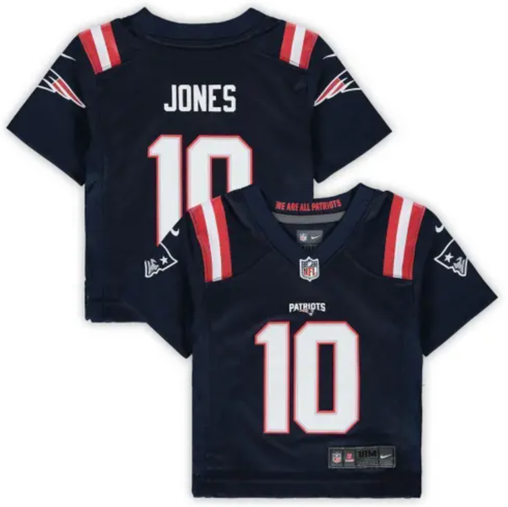 New England Patriots # 10 Mac Jones Infant Nike Game Jersey- Navy