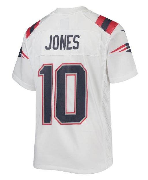 New England Patriots Nike #10 Mac Jones Youth Jersey-White