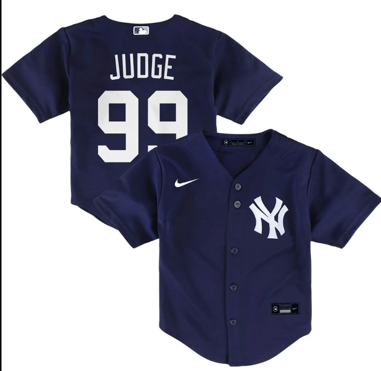 New York Yankees Nike #99 Aaron Judge Toddler Altermante Jersey- Navy