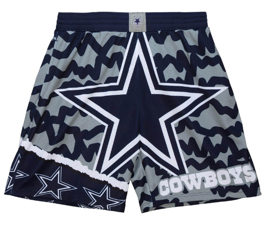 Dallas Cowboys Jumbotron Sublimated Mitchell & Ness Shorts - Navy