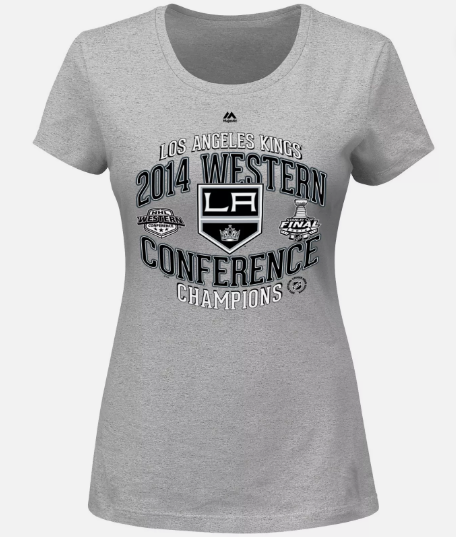 Los Angeles Kings Woman NHL Western Conference Champions Official Locker Room T-Shirt