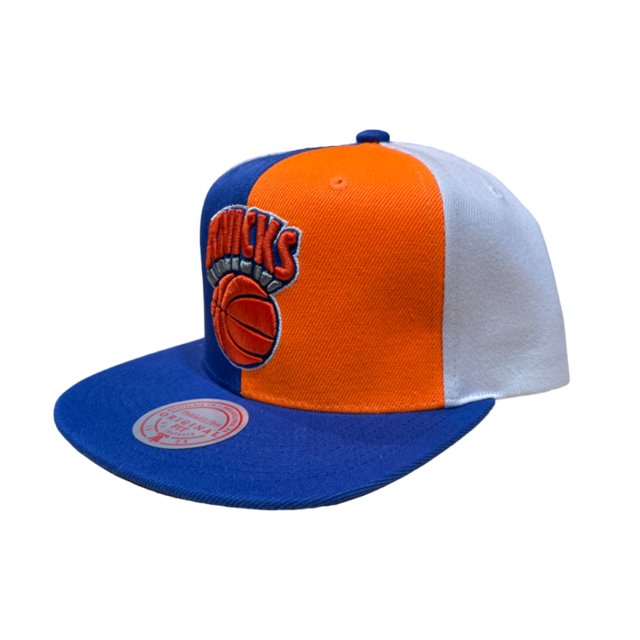 New York Knicks Mitchell & Ness Pinwheel Snapback - Blue